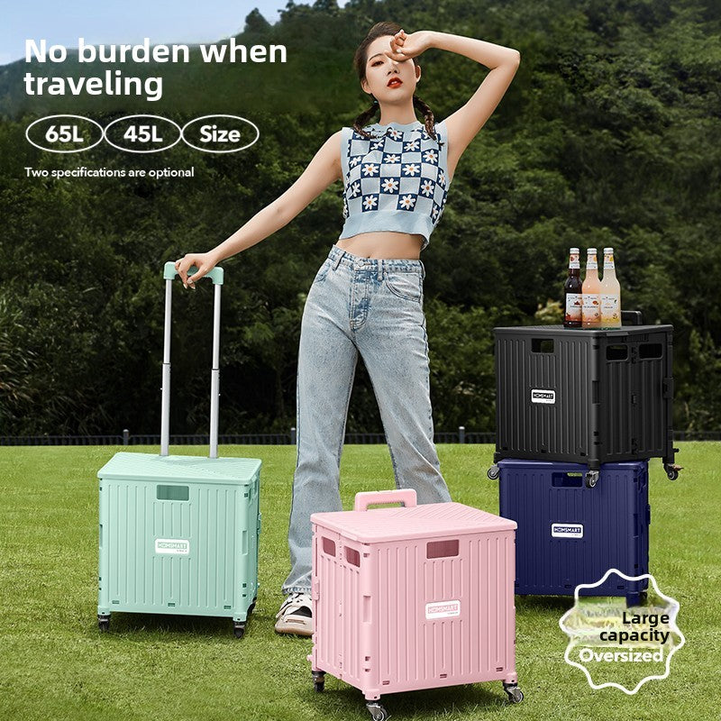Universal wheel plastic trolley