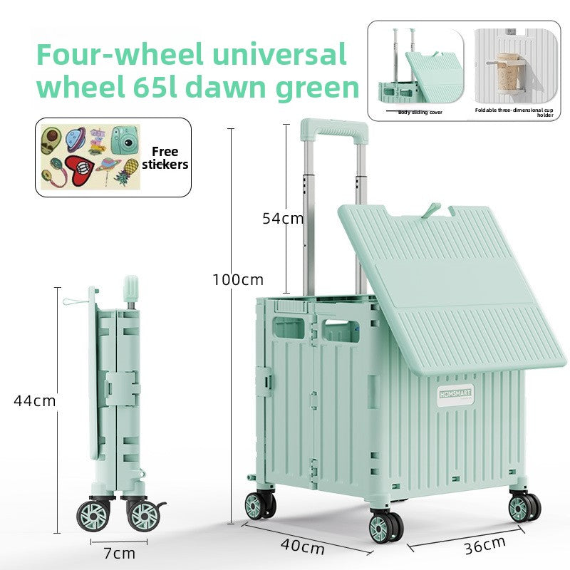 Universal wheel plastic trolley