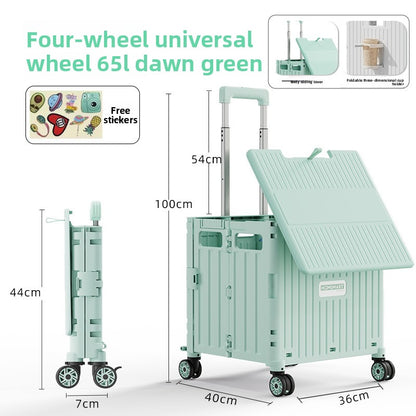 Universal wheel plastic trolley