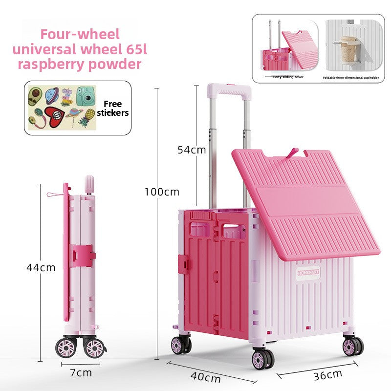 Universal wheel plastic trolley