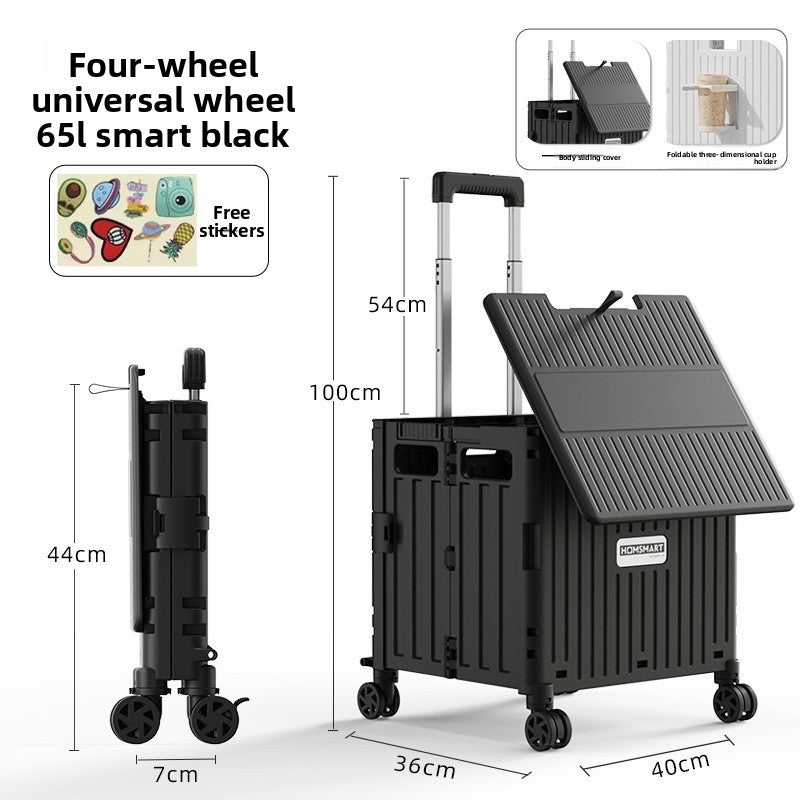 Universal wheel plastic trolley