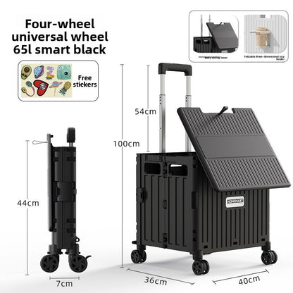 Universal wheel plastic trolley