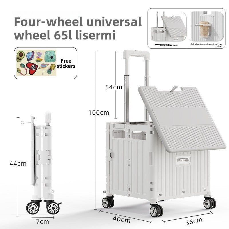 Universal wheel plastic trolley