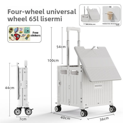 Universal wheel plastic trolley