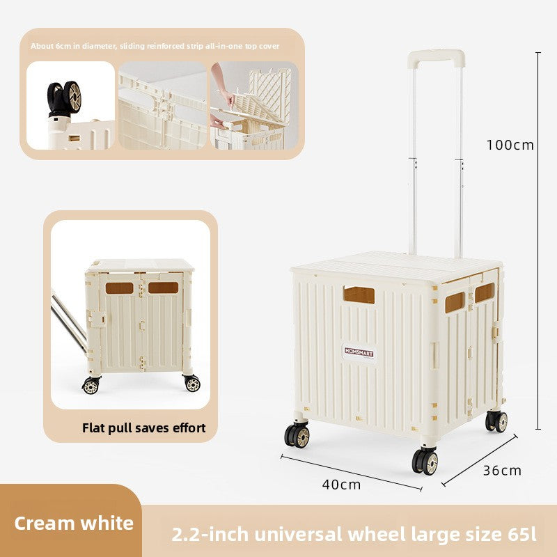 Universal wheel plastic trolley