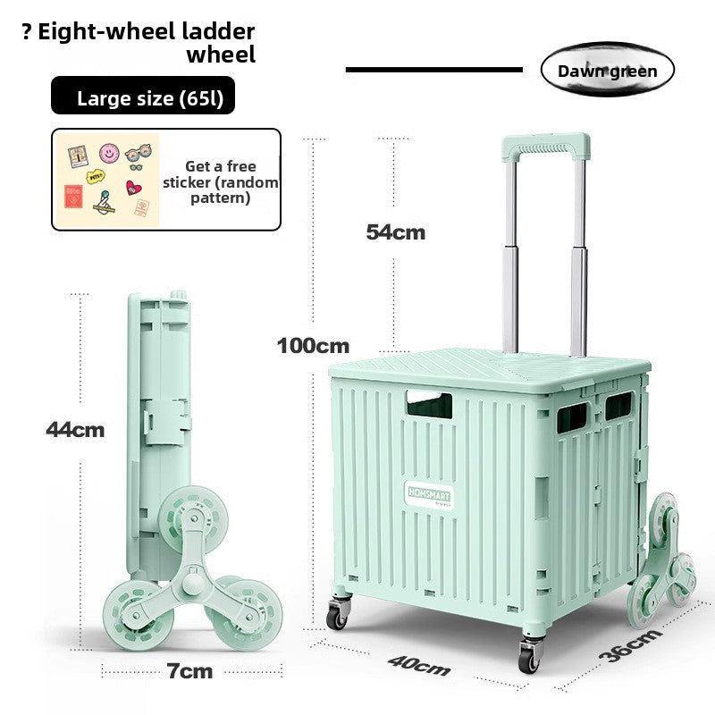 Universal wheel plastic trolley