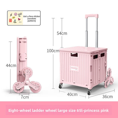 Universal wheel plastic trolley