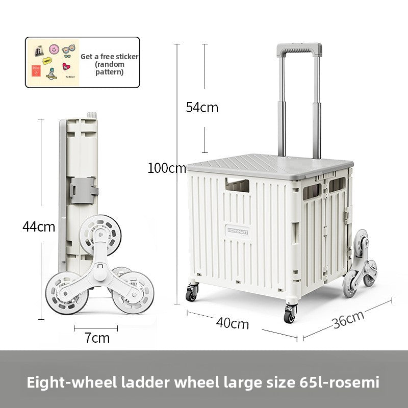 Universal wheel plastic trolley