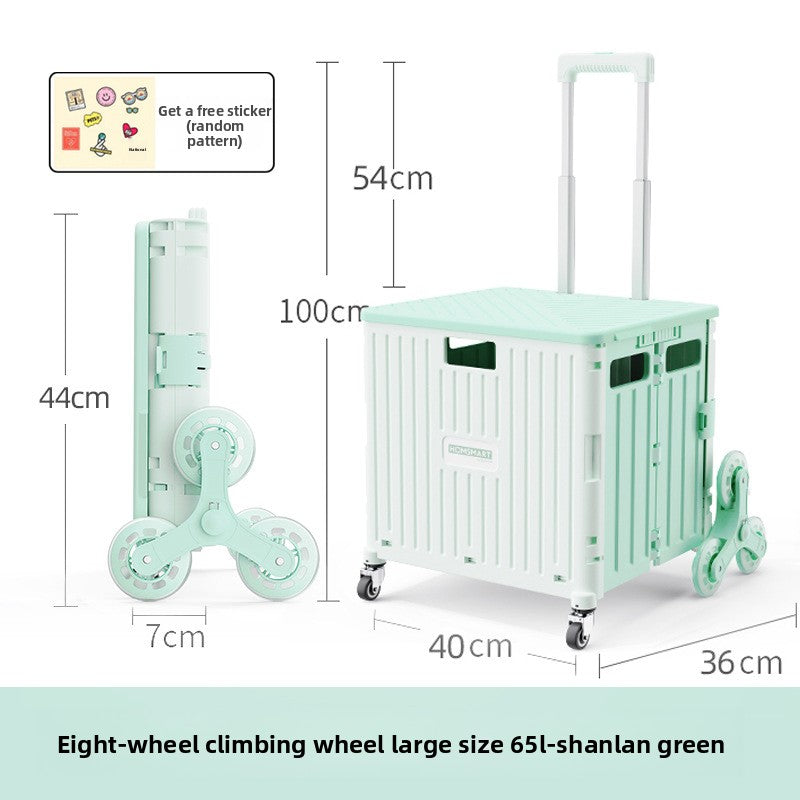 Universal wheel plastic trolley