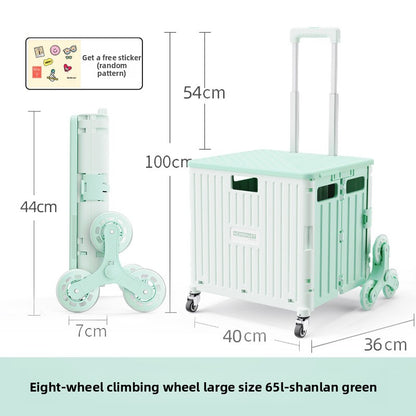 Universal wheel plastic trolley