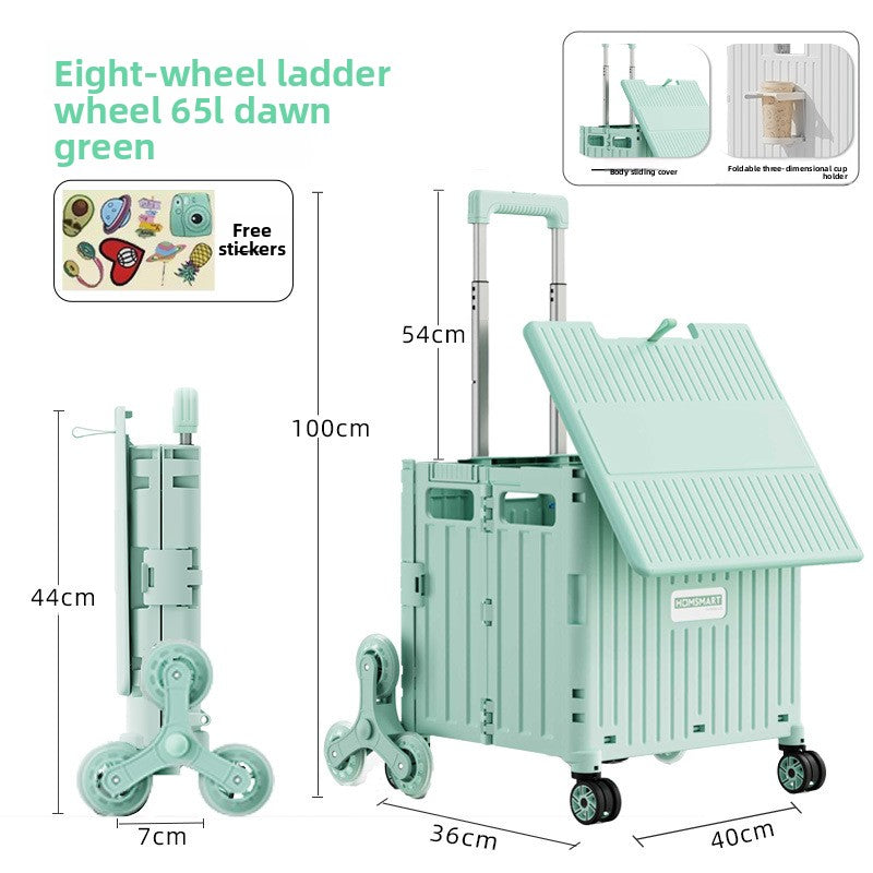 Universal wheel plastic trolley
