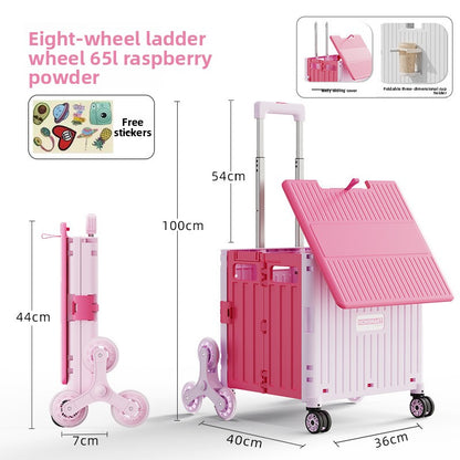Universal wheel plastic trolley