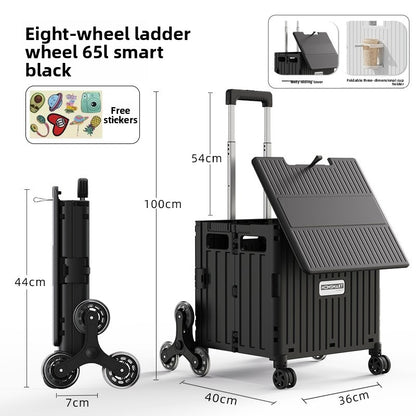 Universal wheel plastic trolley