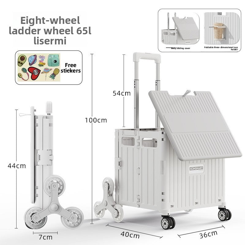 Universal wheel plastic trolley