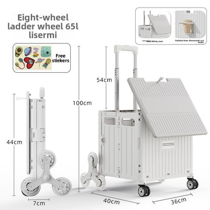 Universal wheel plastic trolley