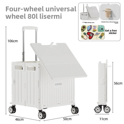 Universal wheel plastic trolley
