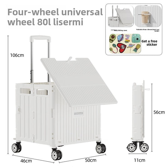 Universal wheel plastic trolley