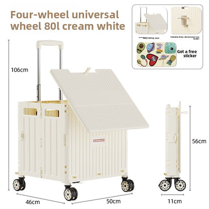 Universal wheel plastic trolley