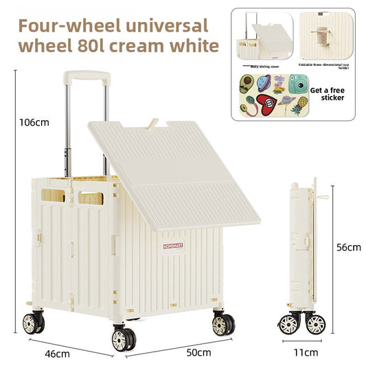 Universal wheel plastic trolley