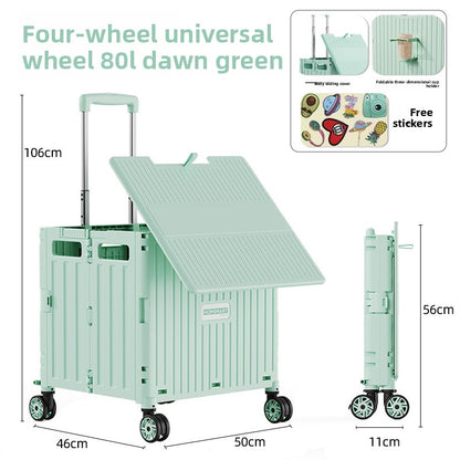 Universal wheel plastic trolley