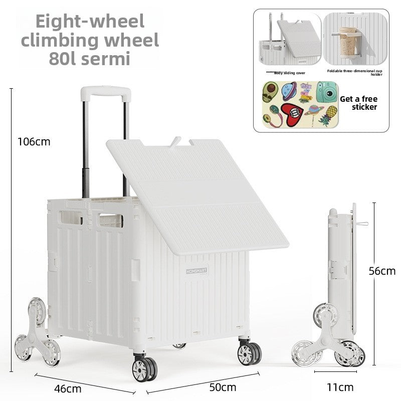 Universal wheel plastic trolley