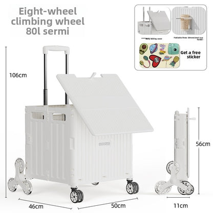Universal wheel plastic trolley