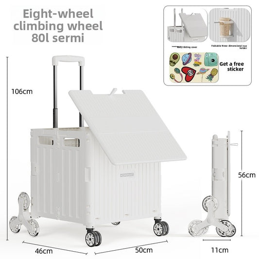 Universal wheel plastic trolley