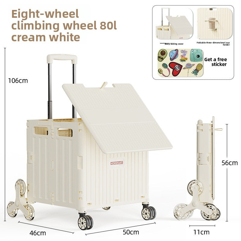 Universal wheel plastic trolley