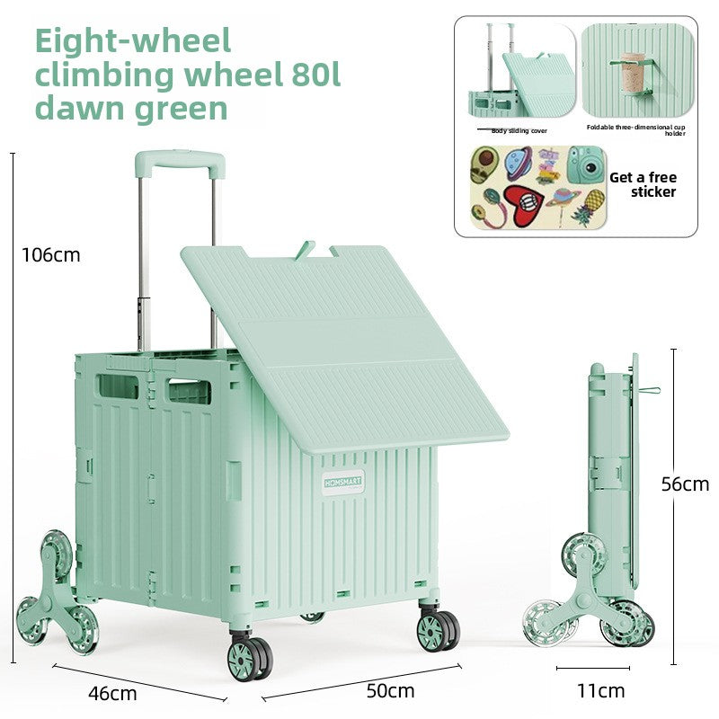 Universal wheel plastic trolley