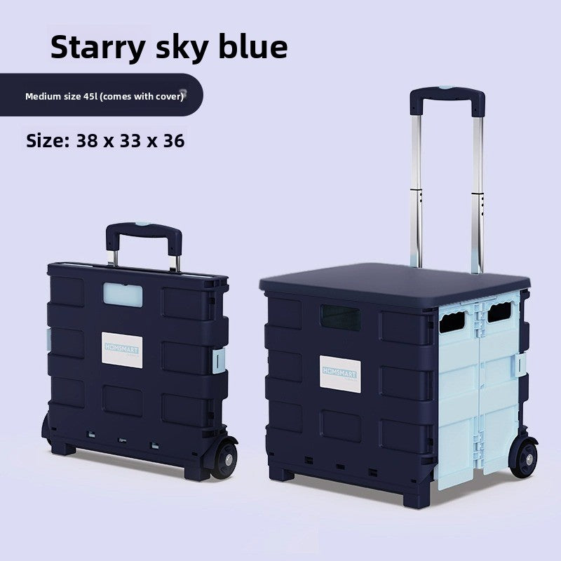 Universal wheel plastic trolley