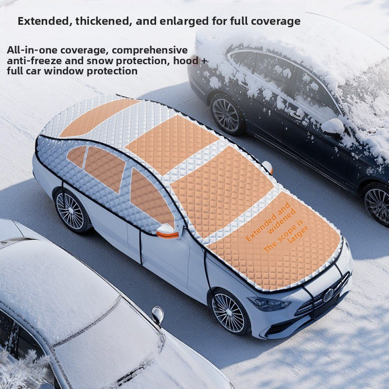 Universal Winter Snow Shield, Snow and Frost Protection, Car Front Glass Sunshade, Sun Protection Half Car Cover