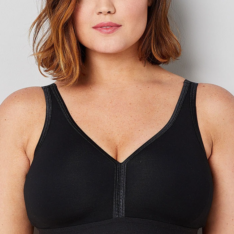 Unlined large-size bra without underwire