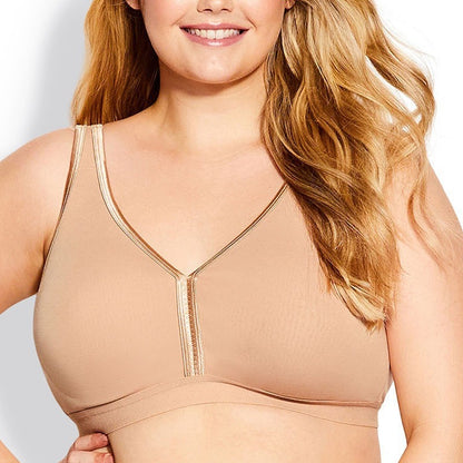 Unlined large-size bra without underwire