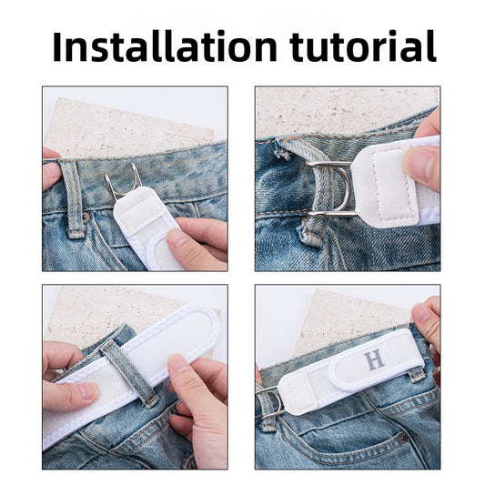 Unobtrusive and easy-to-adjust lazy waist belt