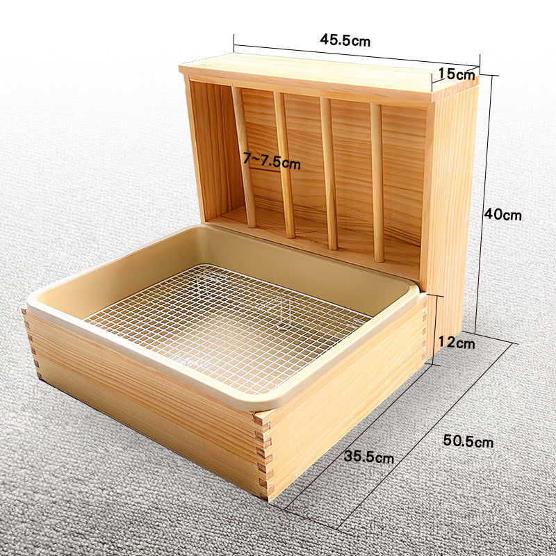 Upgraded Pet Grass Rack and Toilet Combo for Small Animals