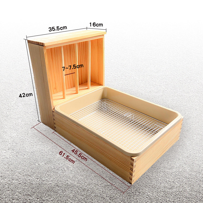 Upgraded Pet Grass Rack and Toilet Combo for Small Animals