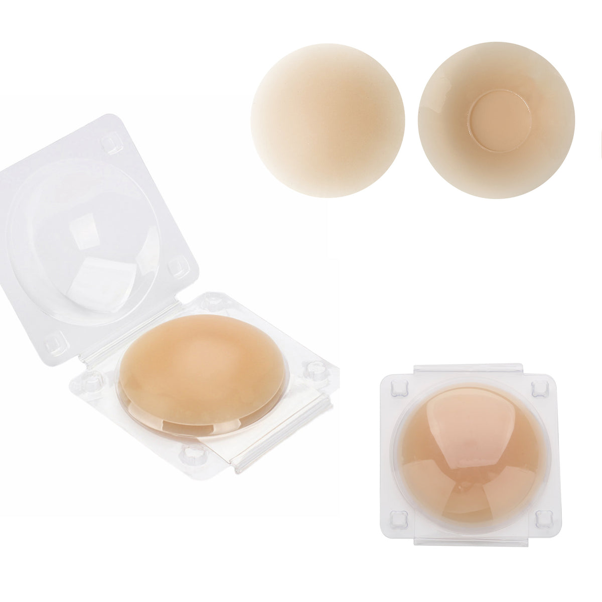 Upgraded Pure Silicone Adhesive-Free Invisible Breast Pads for Sensitive Skin