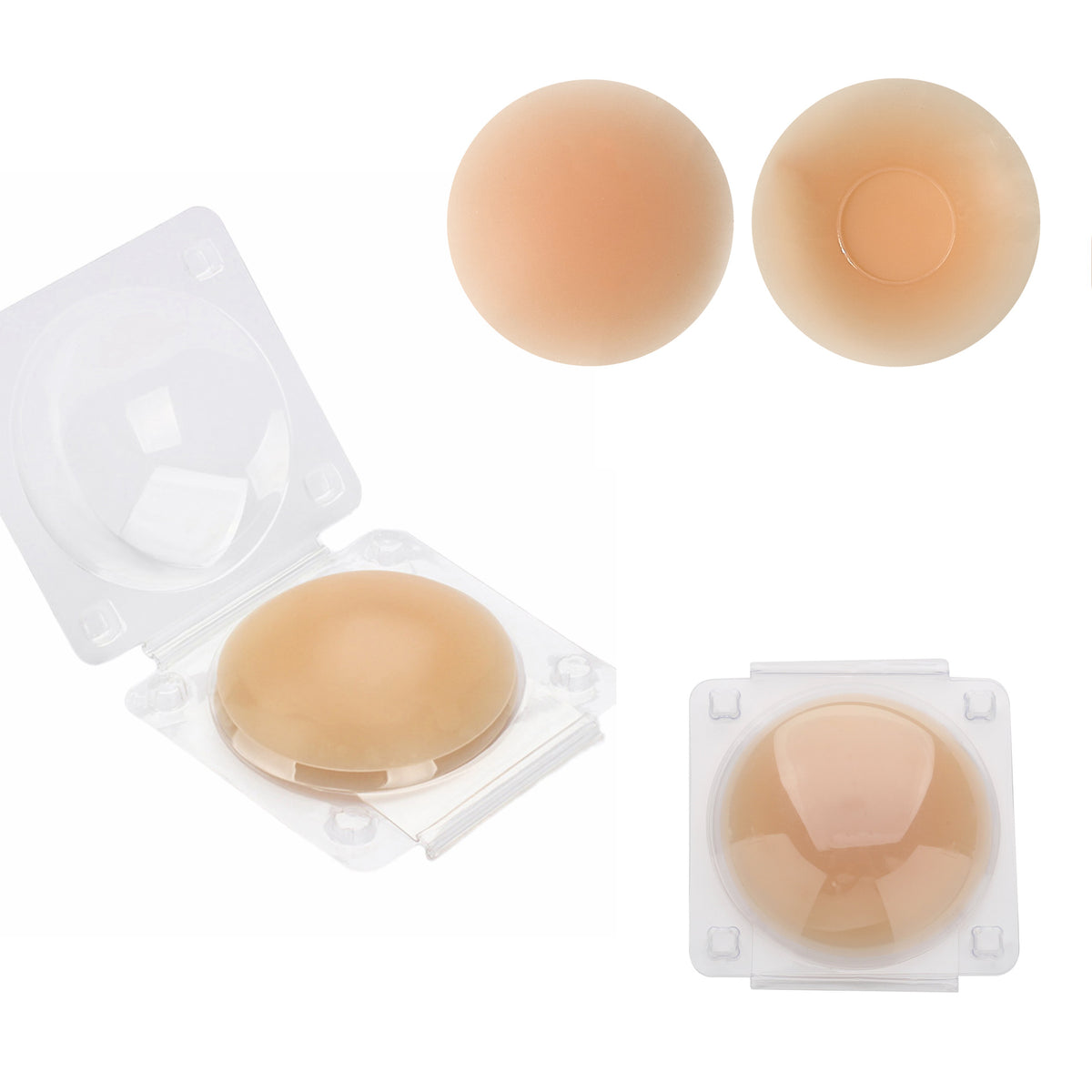 Upgraded Pure Silicone Adhesive-Free Invisible Breast Pads for Sensitive Skin