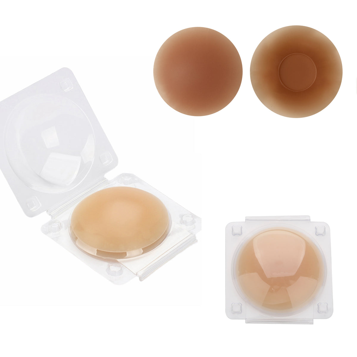 Upgraded Pure Silicone Adhesive-Free Invisible Breast Pads for Sensitive Skin
