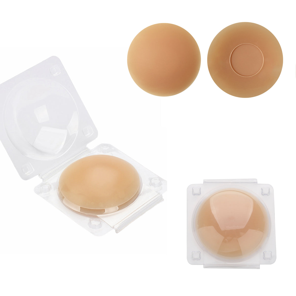 Upgraded Pure Silicone Adhesive-Free Invisible Breast Pads for Sensitive Skin
