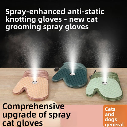 Upgraded Spray Pet Hair Removal Gloves