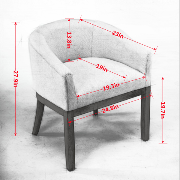 Upholstered bucket chair