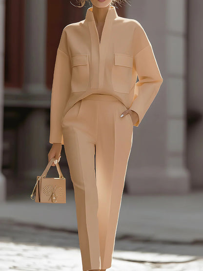 Urban Commuter Pocket Top and Pants Set
