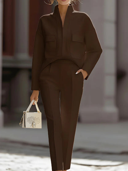 Urban Commuter Pocket Top and Pants Set