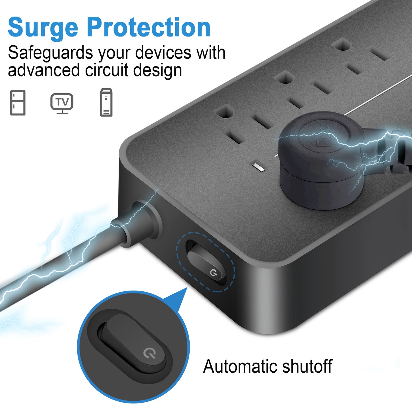 US standard 8-hole power strip