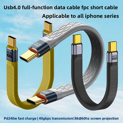 Usb4 flat cable 240w40g8k black