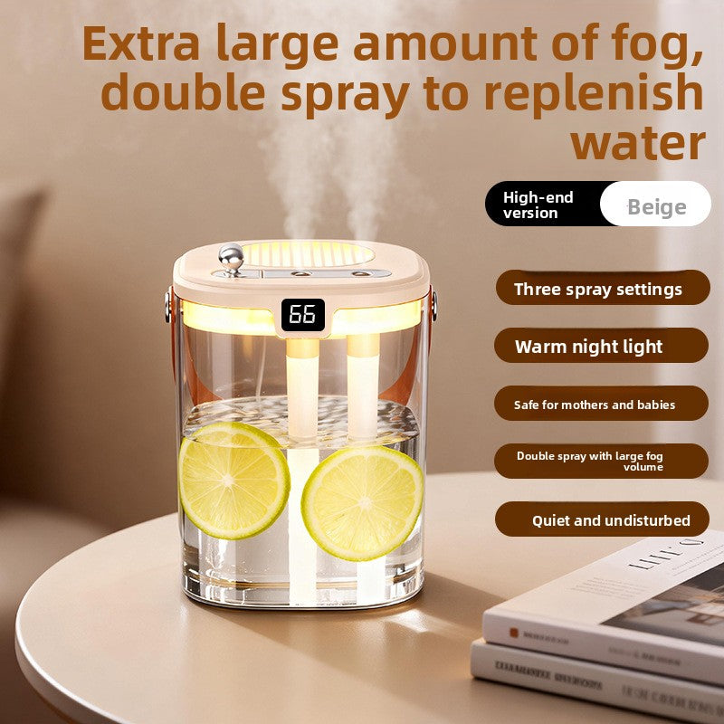 USB Air Humidifier with Dual Spray and UV Sterilization
