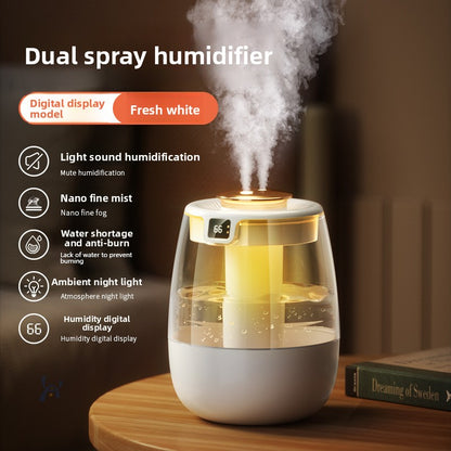 USB Air Humidifier with Dual Spray and UV Sterilization