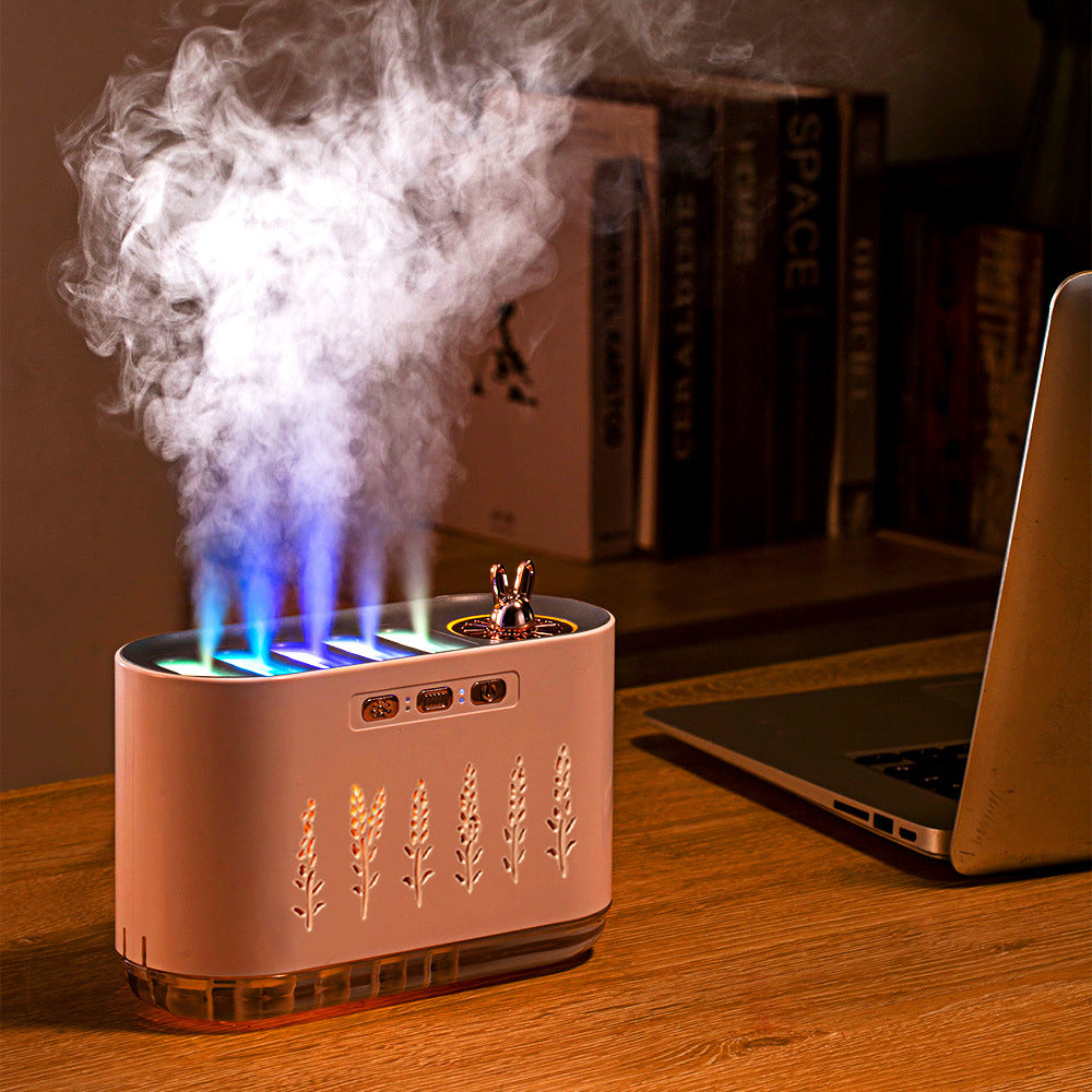 USB Aromatherapy Humidifier with Voice Control and Colorful Lights