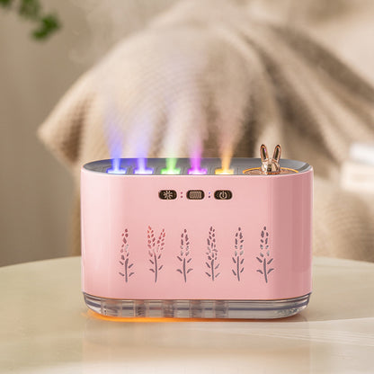 USB Aromatherapy Humidifier with Voice Control and Colorful Lights